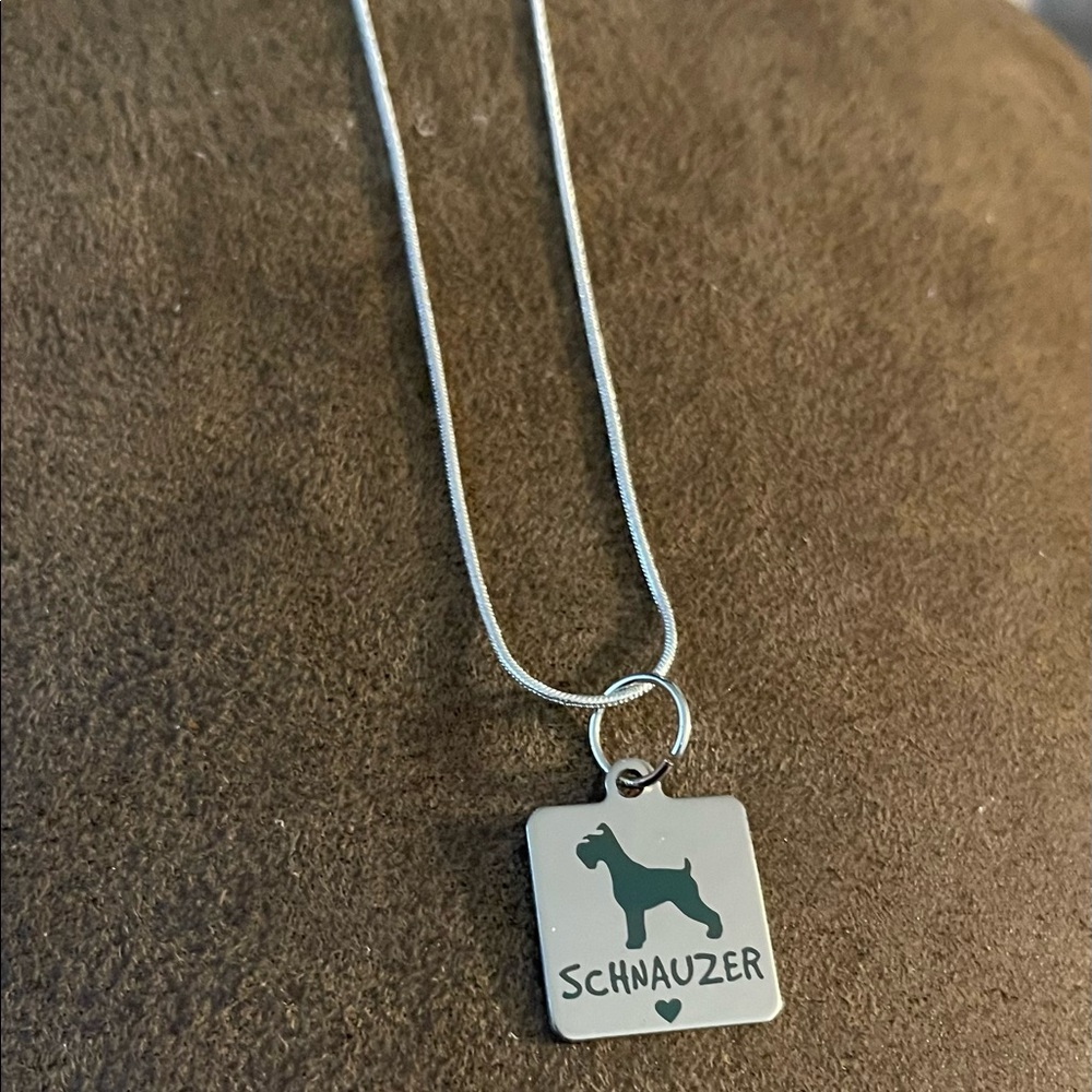Schnauzer charm necklace